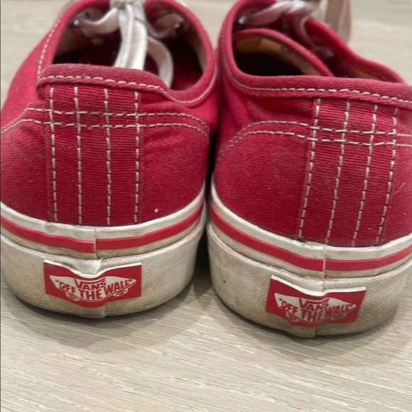 Vans Bold Red Canvas Shoes - Picture 4 of 6
